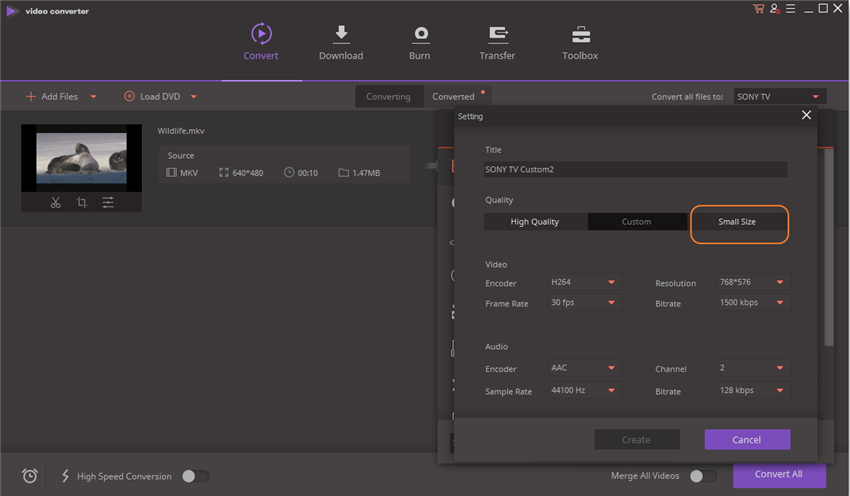 reduce mkv size - samll size